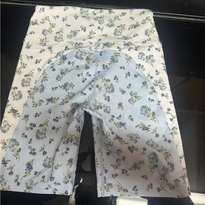 Floral Biker Shorts Never Worn